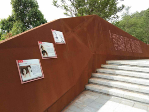 高明耐候钢挡土墙